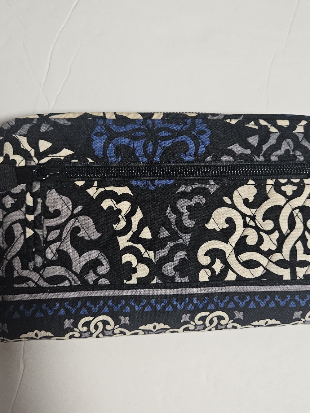 Vera Bradley Floral Medallion Clutch Wallet - Black, Blue, Cream - Picture 2 of 6